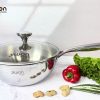 Chảo Inox Cao Cấp 5 Lớp JW-IN316 Jiwon NANO COOL