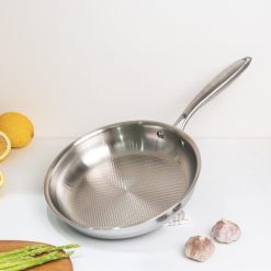 chảo inox 5 lớp nguyên khối